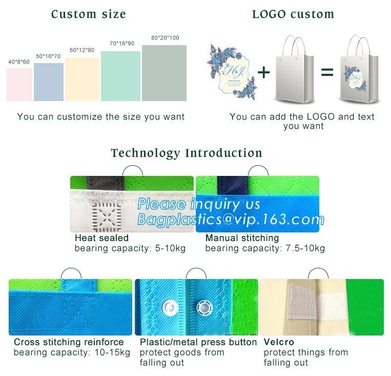 non-woven promotional shopping bag ultrasonic non woven bag, Custom printed tote non woven bag shopping shoulder bag pri
