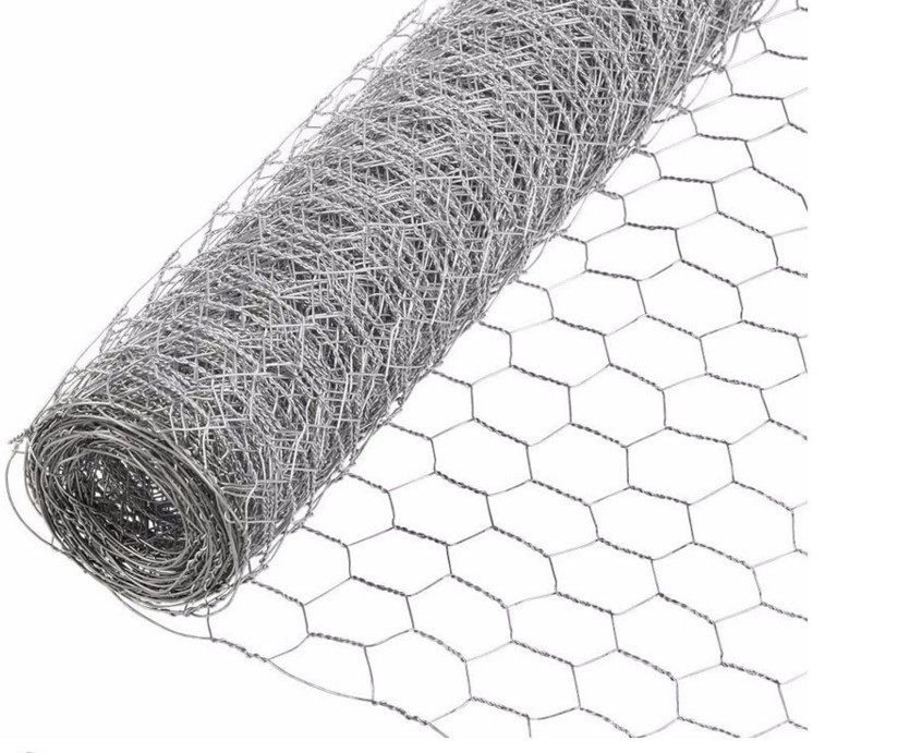 Galvanized Steel Chicken Wire Mesh , 1/4" Hexagonal Wire Mesh For Gabion