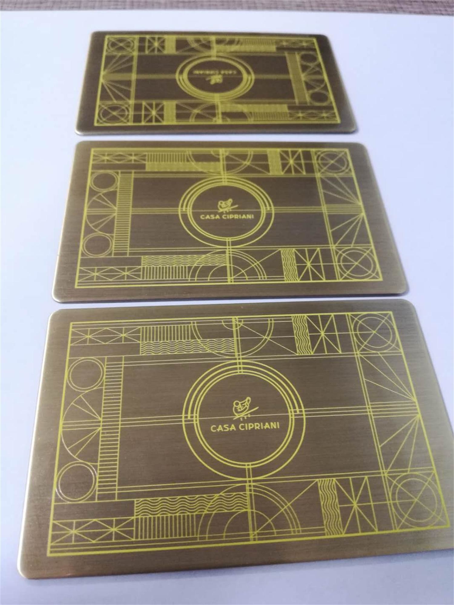 Custom Brass Bronze Metal VIP Member Cards With Big Chip Slot