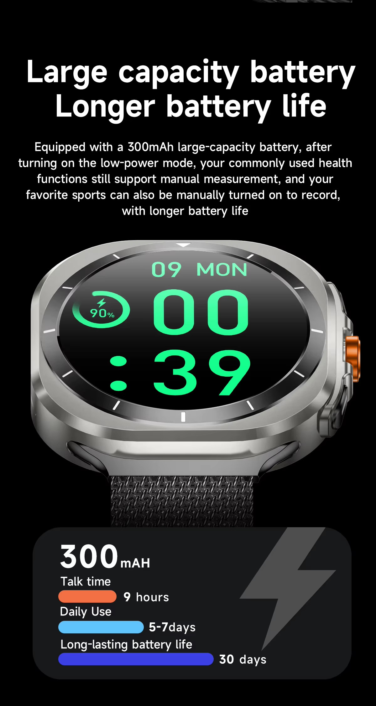 Outdoor Sport Z7 Ultra Smart Watch Men 1.46inch Large Screen Health Monitoring Fitness