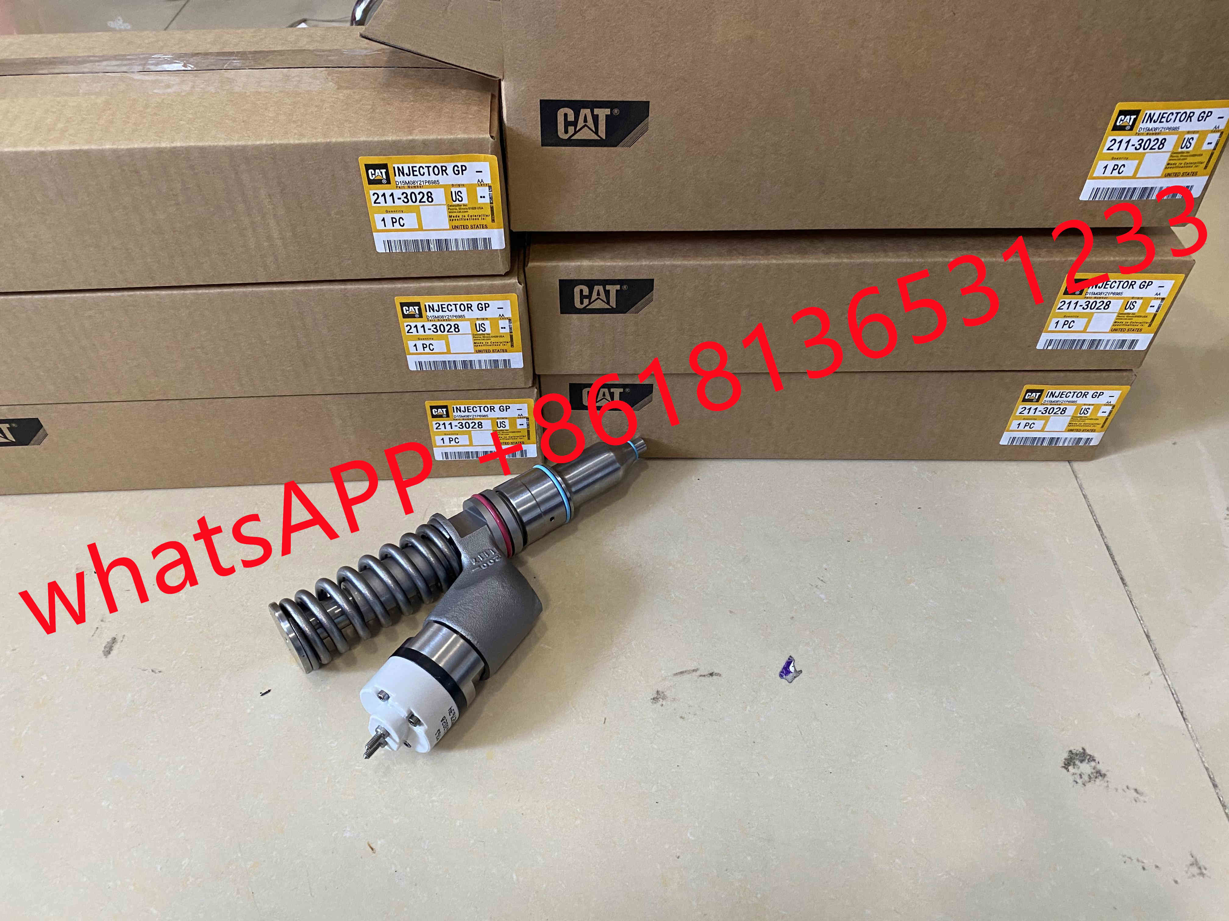 Excavator Parts E365C E374D Cat Engine C-15 C15 Fuel Injector 370-0750 253-0616 253-0618 For Caterpillar