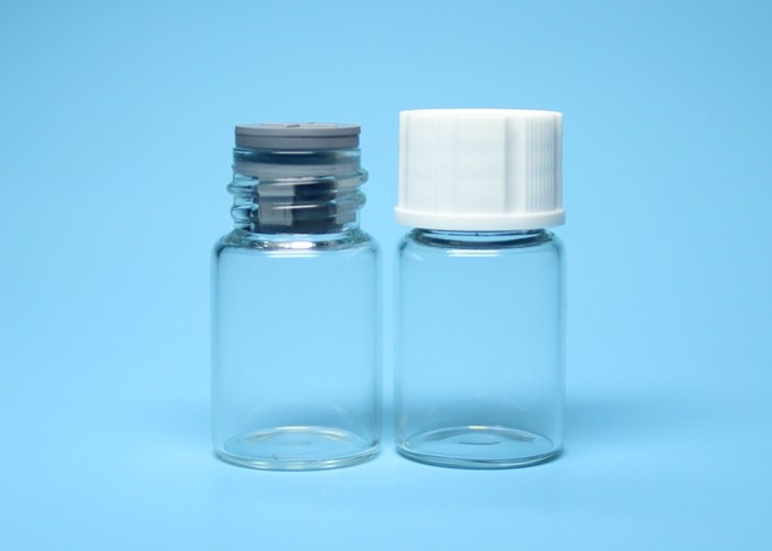 7ml Clear Threaded Top Borosilicate Glass Mini Bottle Vial Container