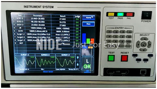 fan motor stator testing system equipment