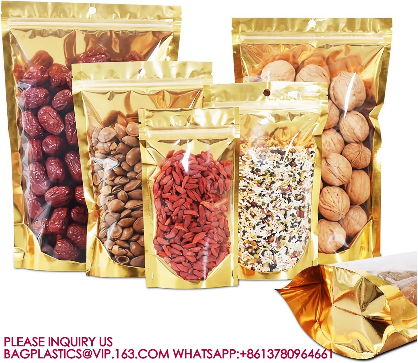 Resealable Storage Bags Packaging Foil Mylar Pouches Small Business, Foods, Party Favors