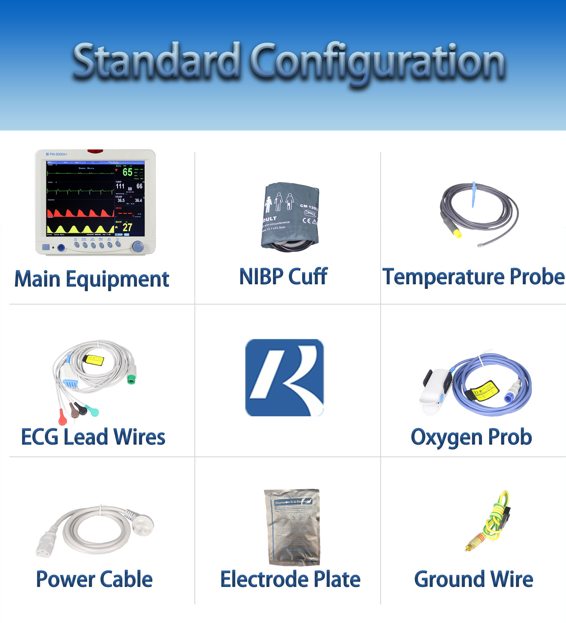 SpO2 Veterinary Monitoring Equipment 12.1 inch 6 Parameters Veterinary Vital Signs Monitor
