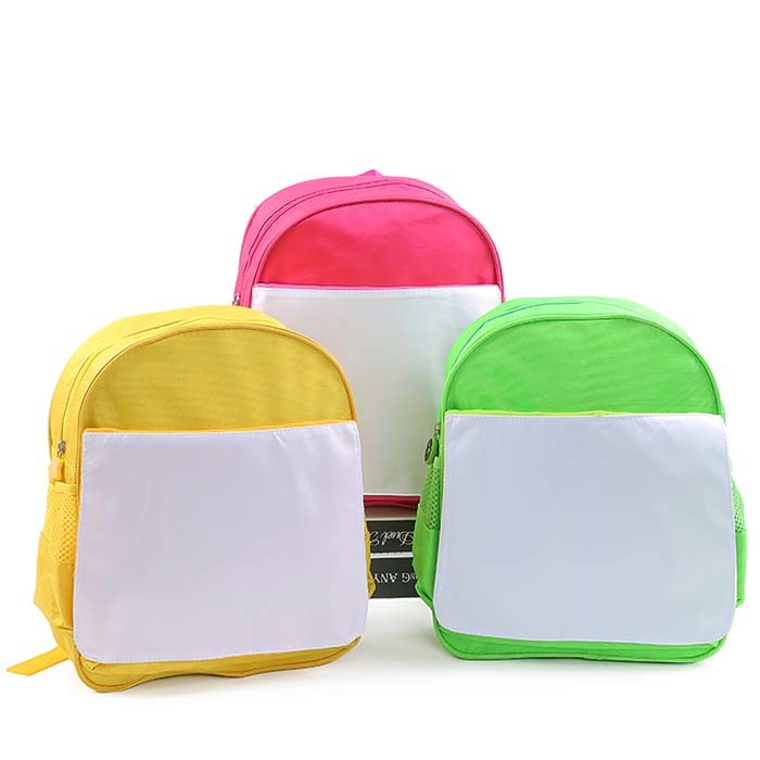 Customized Colored Sublimation Backpack Schoolbag For Kids With Detachable Printing Part