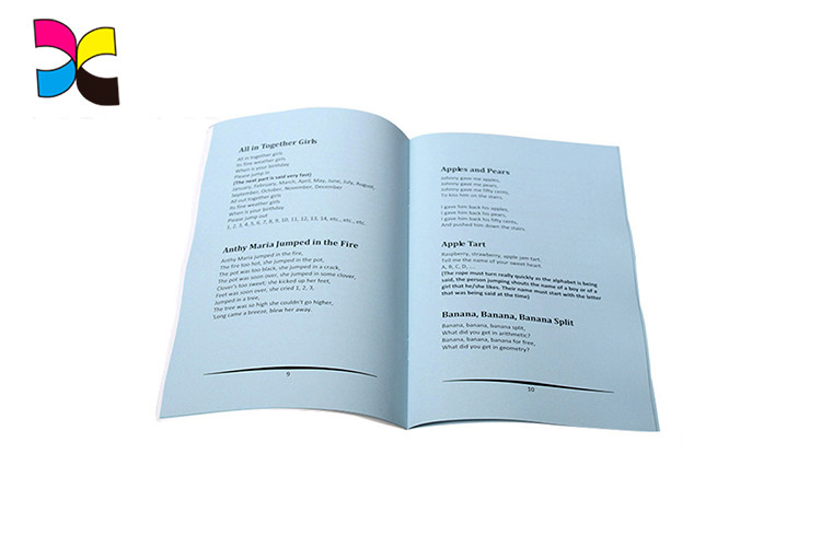 250g Cover With CMYK Color Glossy Lamination Offset Printing Paperback Book Printing