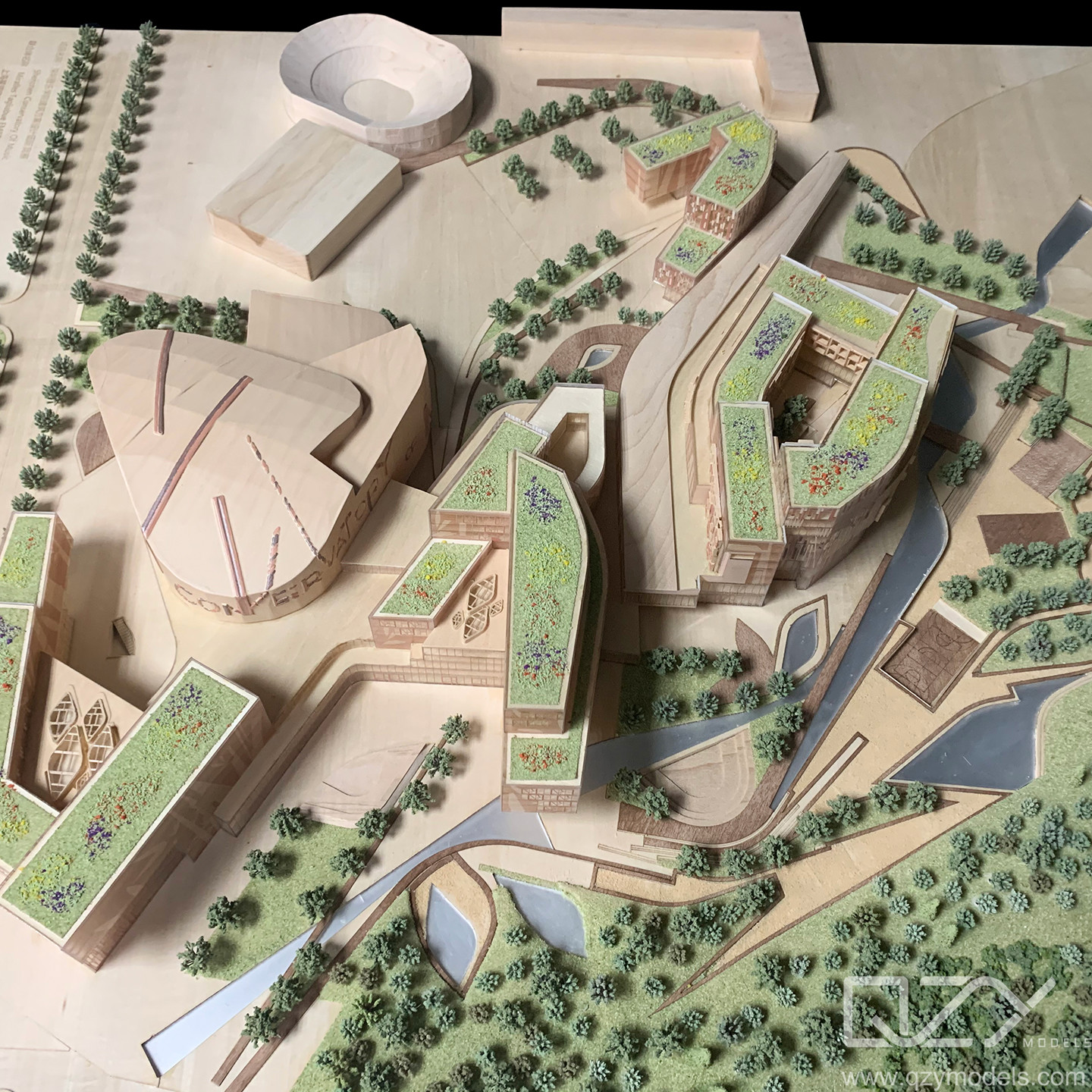 EMBT Wooden School Architectural Scale Models 1/500 Shenzhen Music Academy ODM