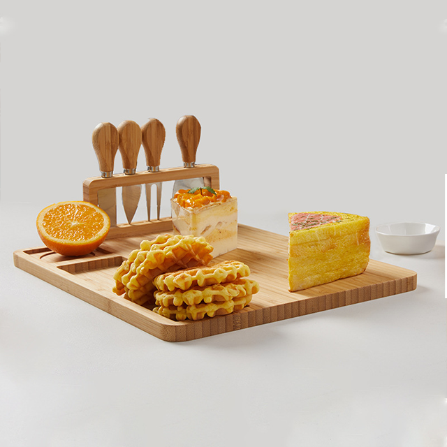 Chopping Blocks Cheese Board Set With Stainless Steel Knife Set Cheese Serving Tray