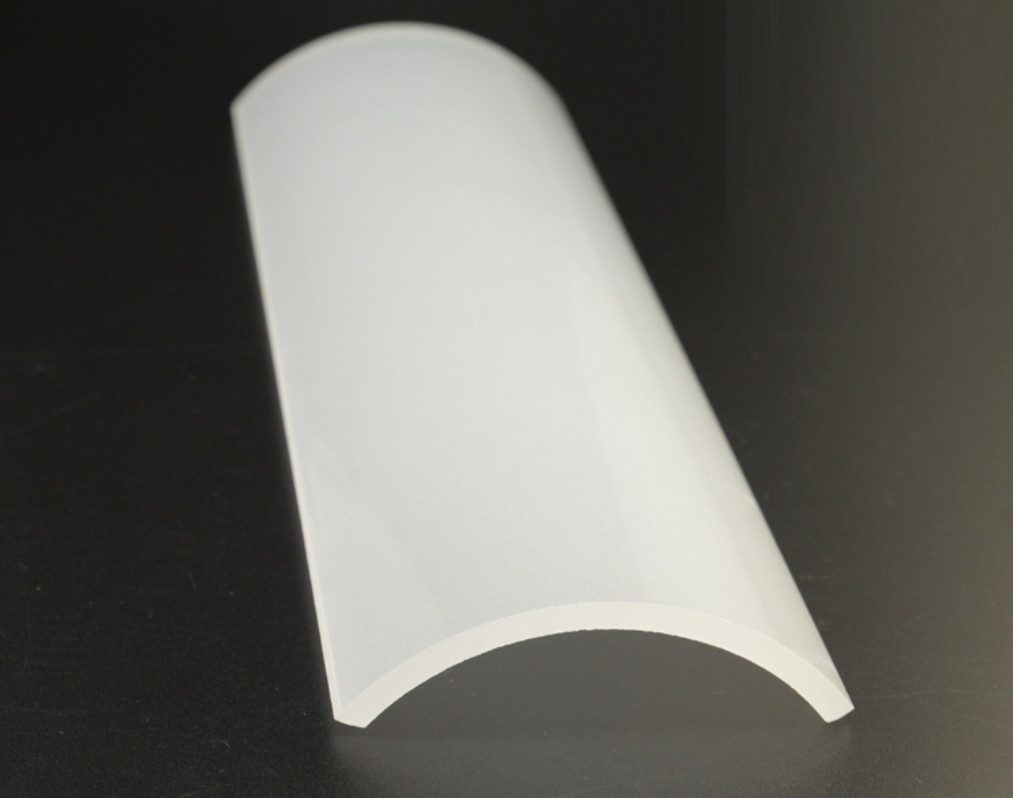 Smooth Frosted Curved Quartz Plate High Temperature Resistant Transparent Quartz Plate