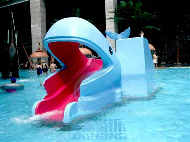Commercial Mini Pool Slide Fiberglass Water Park Pool Slide Anti Static For Hotel