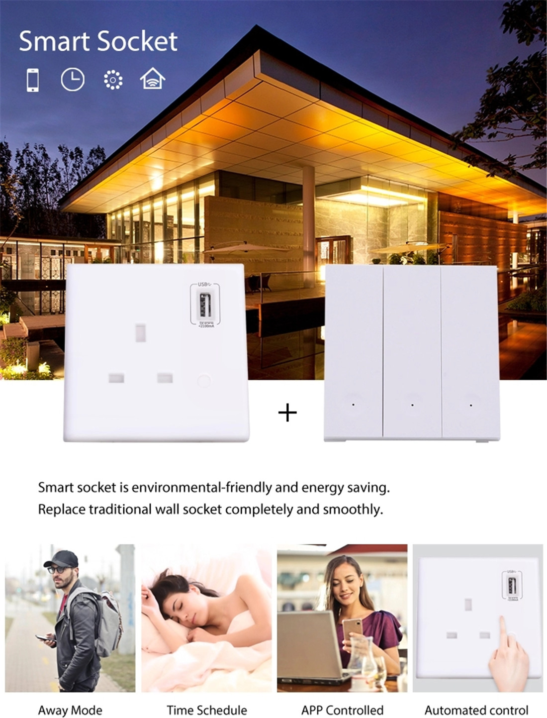 Tuya With Electricity Monitoring Function Wall Plugs Sockets Zigbee