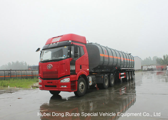30000L -45000L Capacity Chemical Tanker Truck for Fluosilicic Acid / Hexafluorosilicic Acid