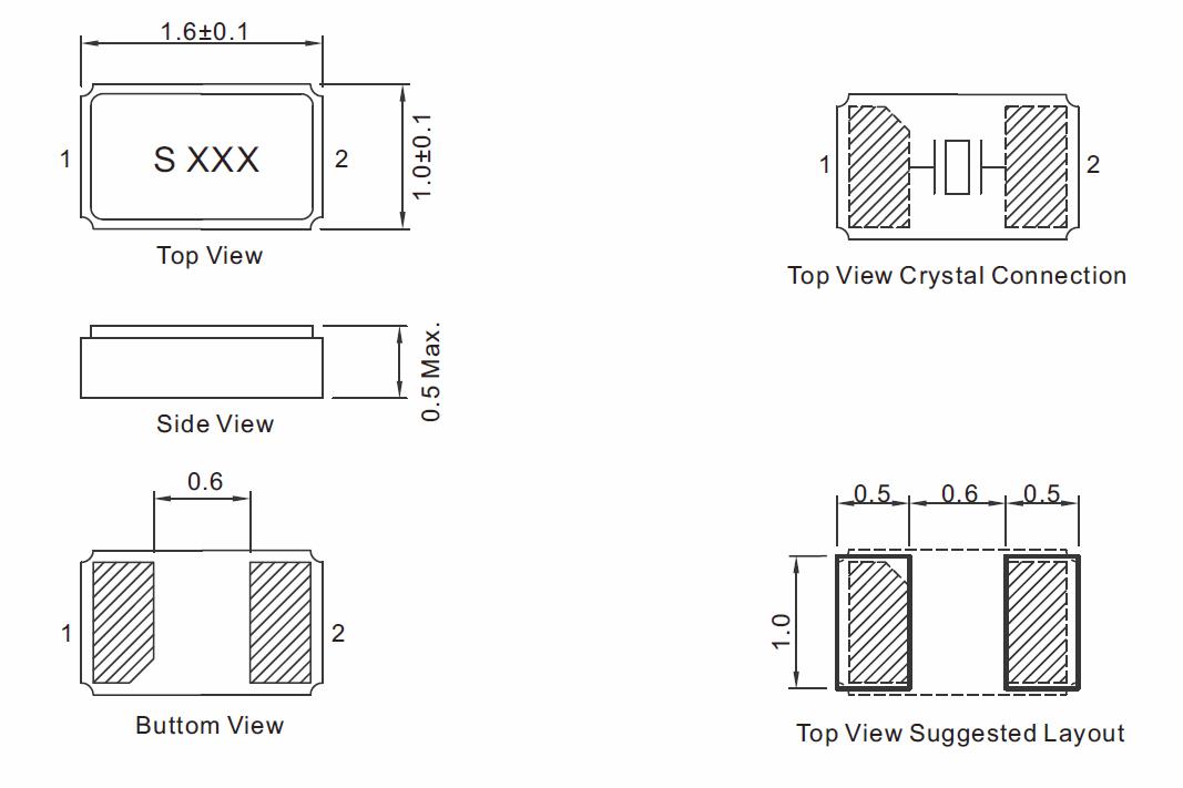 SMD 1610 xtal Tuning Fork crystal-Series 7K Frequency Tolerance or specify Best Choice
