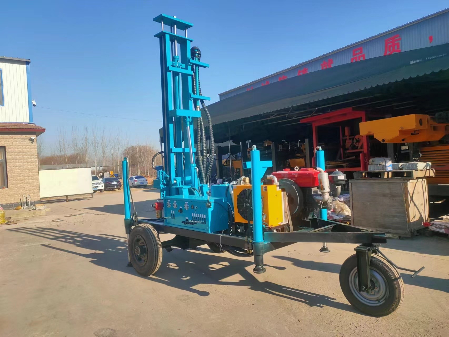 Fast Lifting Speed Pneumatic Borehole Drilling Machine 100 Meters Depth