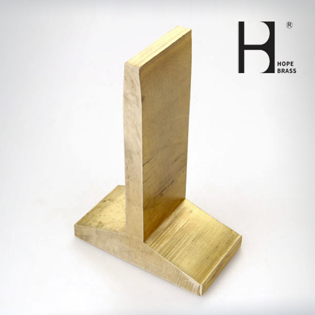 Golden Heat Resistant Brass T Profile ODM CuZn39Pb3 T Bar Tile Trim