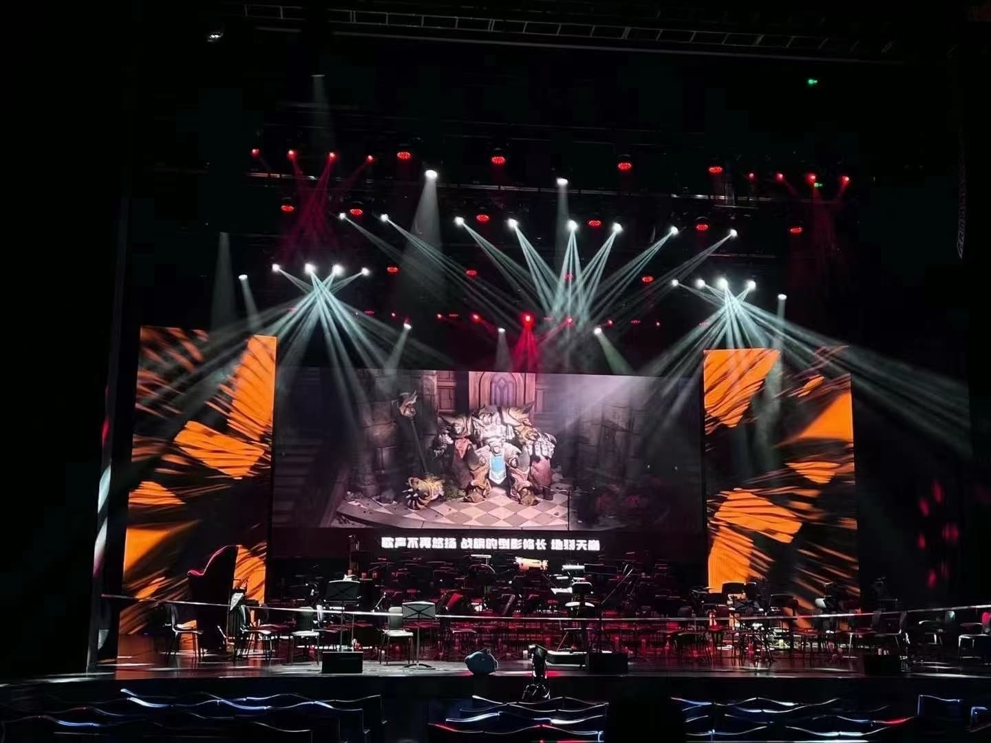 Fixed Stage Indoor Full Color HD 4K P3 Rental LED Display Pixel Density 62500/Sqm