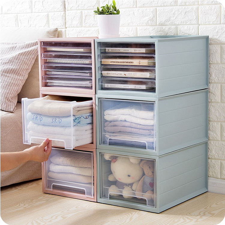 PP Sterilite 3 Drawer Medium Countertop Unit White With Drawers Clear