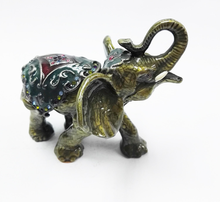 elephant trinket box alloy jewelry box home decoration jewelry box