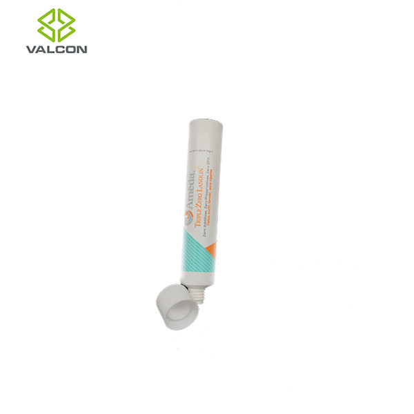 PP Empty Cosmetic Tubes , Glossy White Tube Packaging ISO Certification