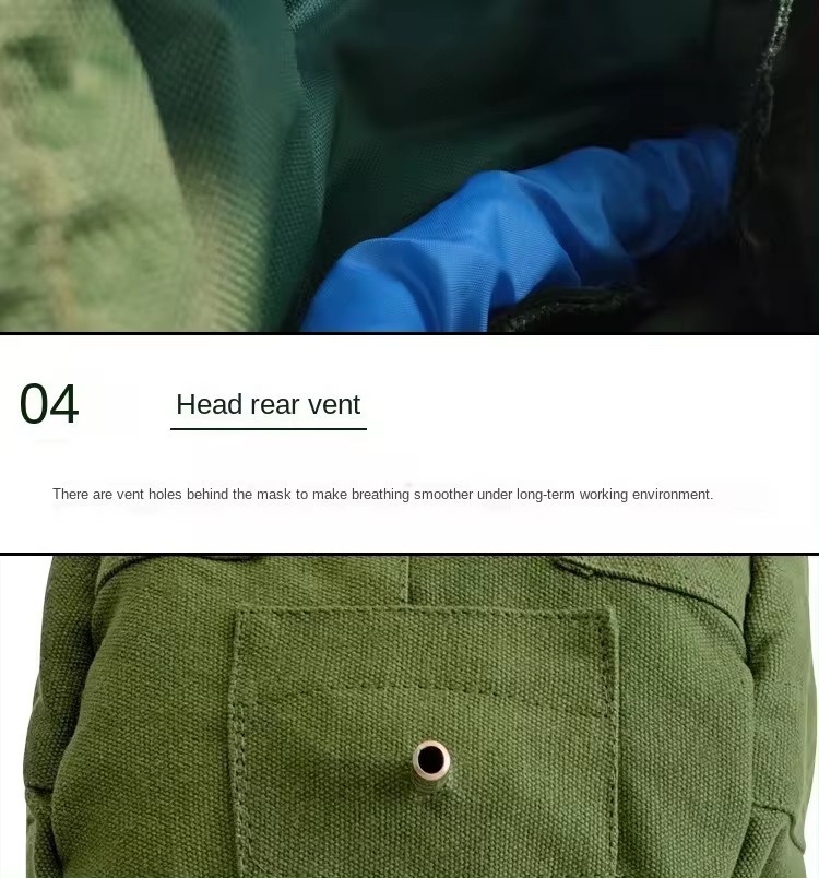 Sanding Cap Industrial Dust Polishing Paint Canvas Dust Cap Comprehensive Hood Protective Hood Labor Protection Screen