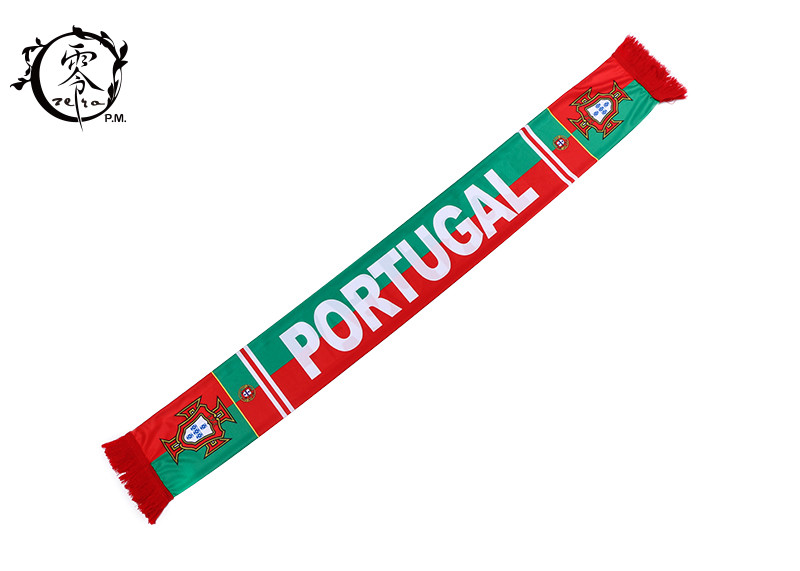 One Size Sports Team Sublimation Scarf Portugal With Logo Printing