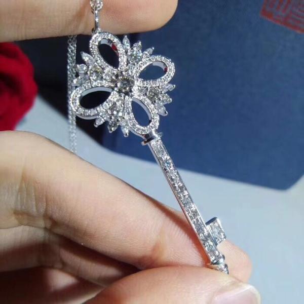 jewelry Korea design long chain sweater necklace crystal pearl key fashion