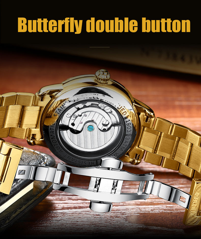 KINYUED Men Mechanical Watches Brand Luxury Men'S Automatic Tourbillon Wristwatches