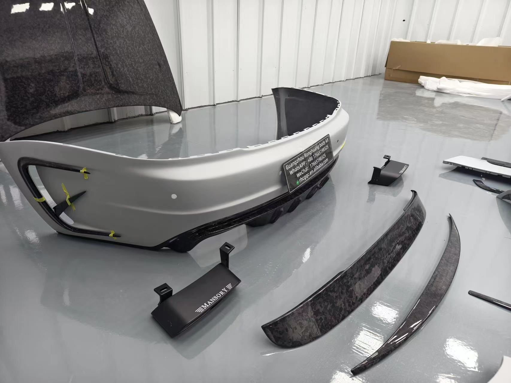 200 X 800 X 120MM Rolls Royce Wraith Body Kit Front And Rear Spoiler Hood