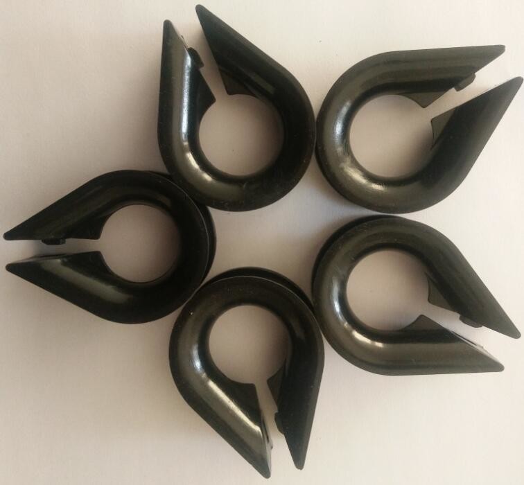 Open Nylon Rope Thimbles Black Plastic Ferrule