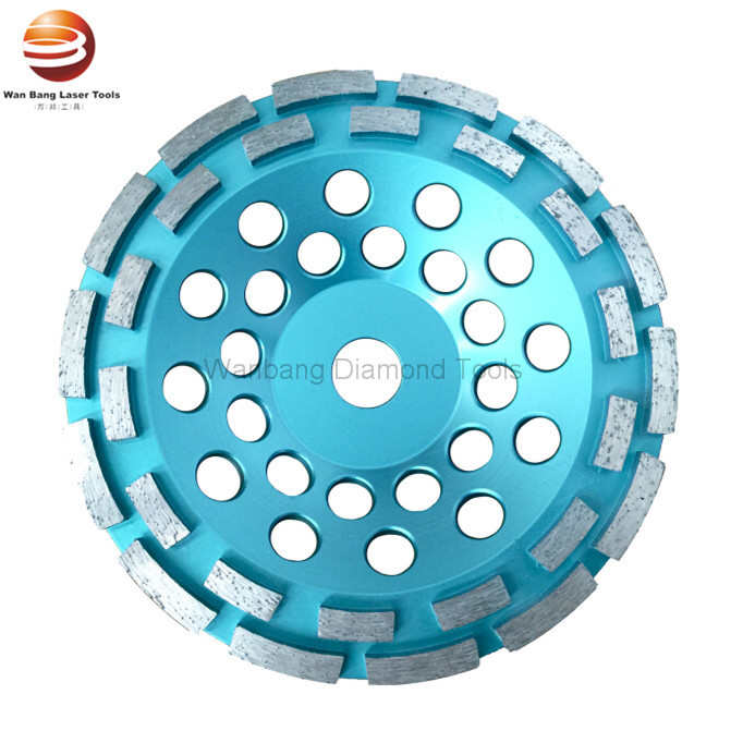 Double Row Diamond Grinding Cup Wheels 180mm For Floor Removal