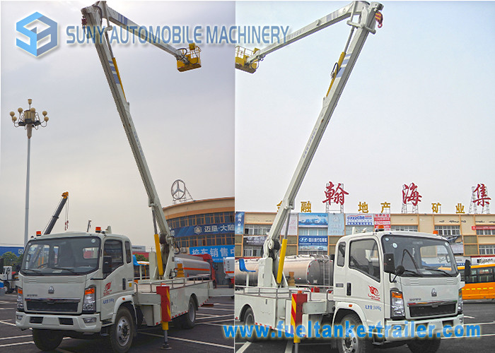 16M SINOTRUK HOWO High Altitude Operation Truck Cage Boom Truck Rental
