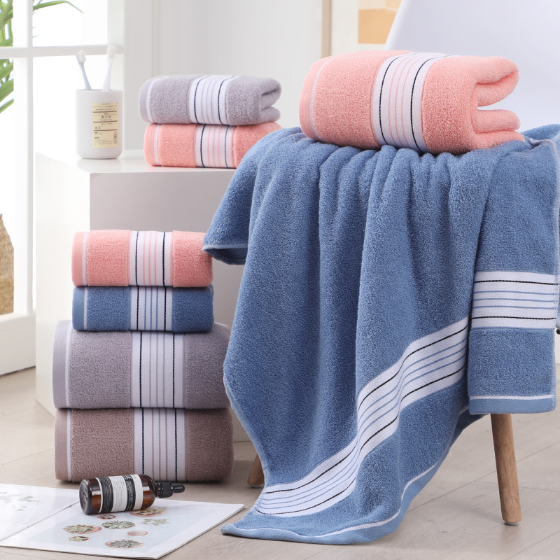 Customized Logo Cotton Jacquard Adult Towels Bath Towels for Home and Sport Activities