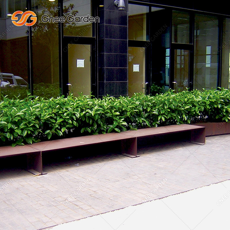 Modern Corten Bench Outdoor Metal Furniture For Public Spaces And Modern Terraces