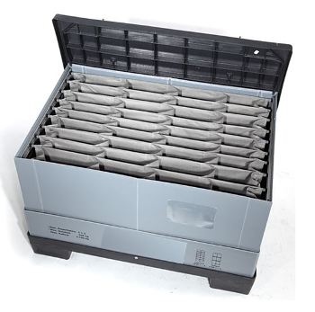 Solid Heavy Duty Plastic Pallet Sleeve Pack Box With Lid Single Faced Design Structure