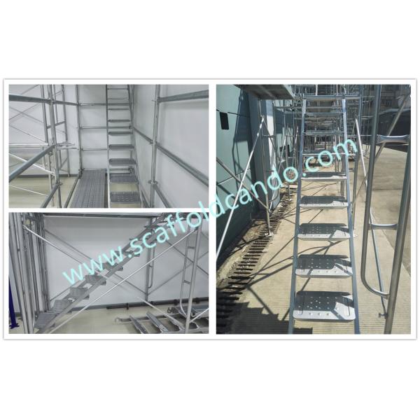 450mm width 8 steps 9 steps Q235 galvanized scaffolding stair case, steel ladder for Ringlock scaffolding system