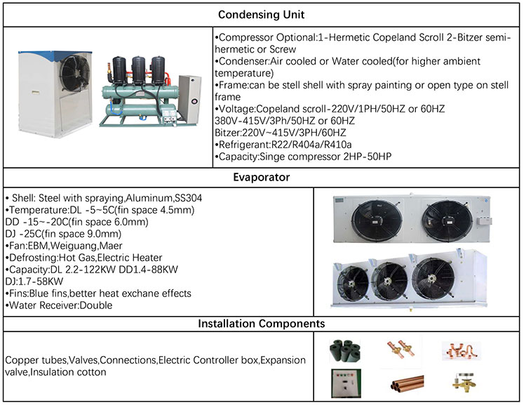 Custom Sizes Containerized Cold Room 100 KG With Cold Room Penal 380v/50hz/3ph
