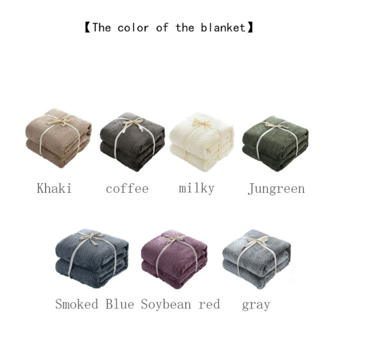 Customized Size Coral Fleece Blanket for Office Nap 150*200cm Soft Touch Sofa Blankets