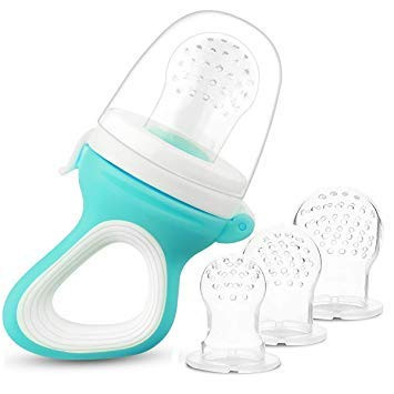 Non Slip Leakproof Fruit Feeder Dummy , Lightweight BPA Free Silicone Teether
