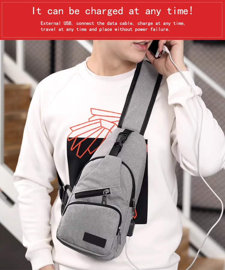 Men's Casual Outdoor Chest Bags Mountaineering Cycling Shoulder Bag Waterproof