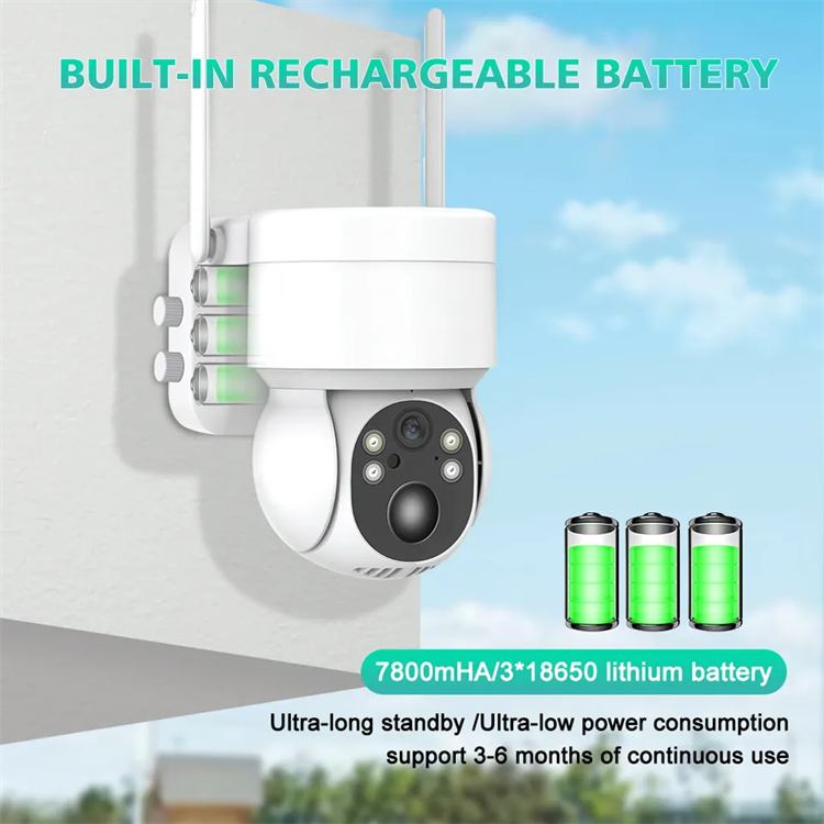 Low-Power Consumption Solar IP Camera 4MP ICsee Outdoor Security Cameras Wifi Surveillance Night Vision Motion Detect