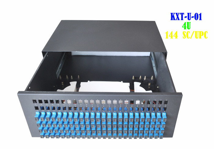 Residential Rack Fiber Patch Panel 4U , Rack Mount Ethernet Patch Panel 144 Core