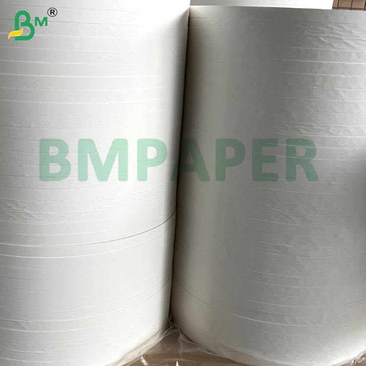 24gsm White Printed Eco Straw Wrapped Paper Food Paper 22mm 5000m For Straw Packaging