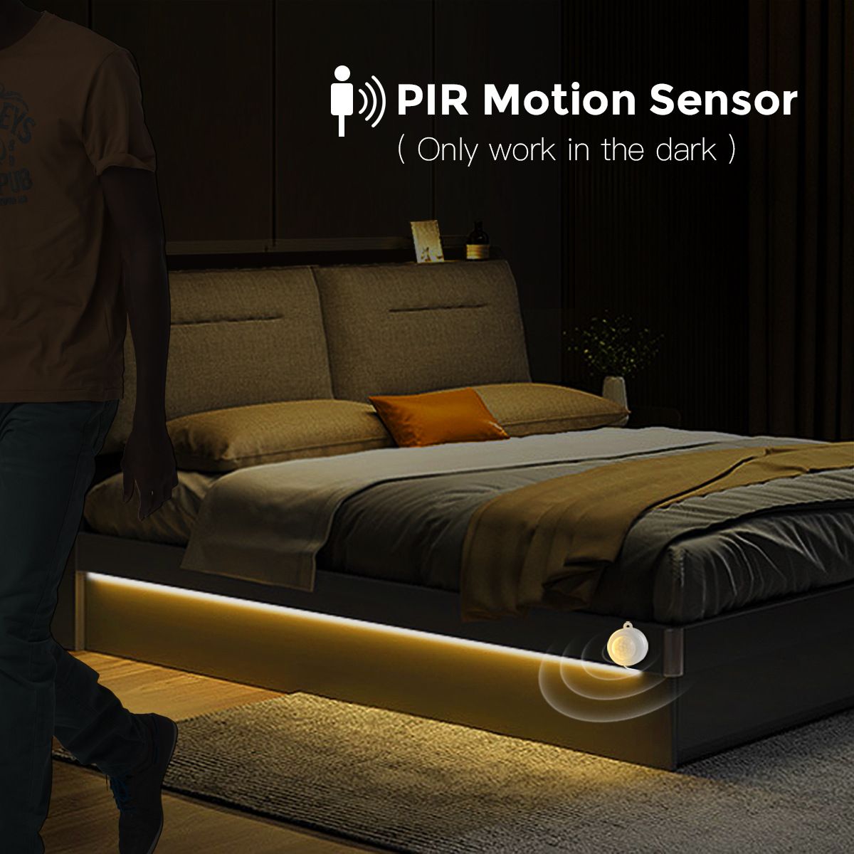Indoor PIR Motion Sensor LED Strip 24V Step Lights Indoor Motion Activated