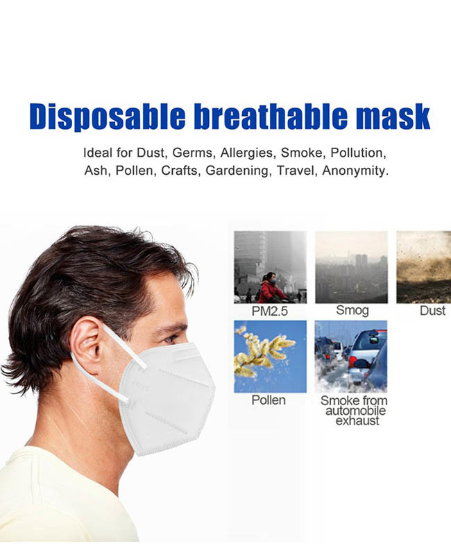 Non Woven N95 Face Mask Disposable Earloop Face Mask Environment Friendly