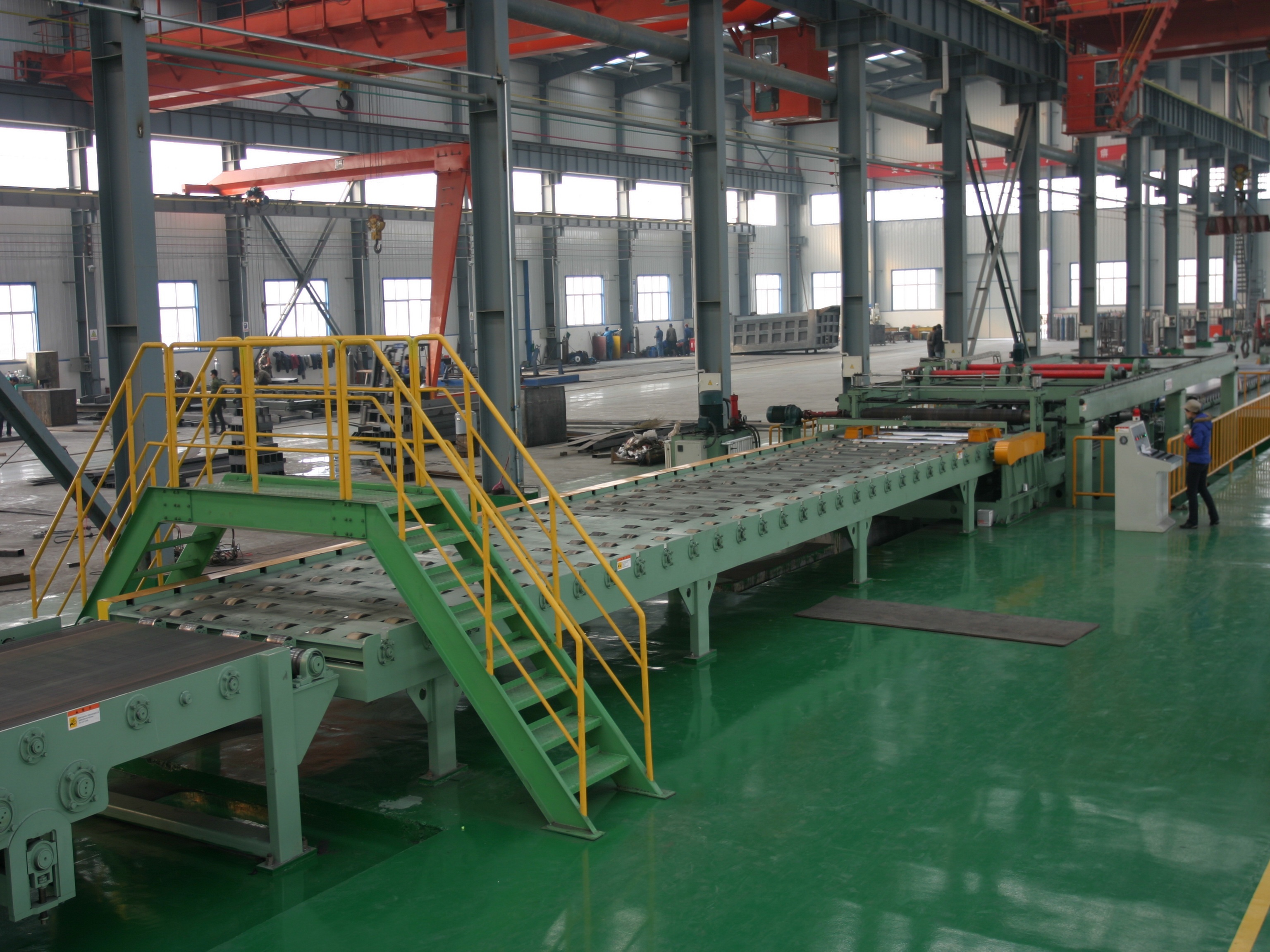 12000 Mm Cutting Width Steel Coil Uncoiling Leveling Mobile Shear Production Line