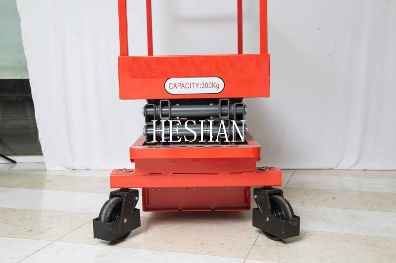 4.8M Portable Hydraulic Scissor Lift 300kg Warehouse Platform Lift