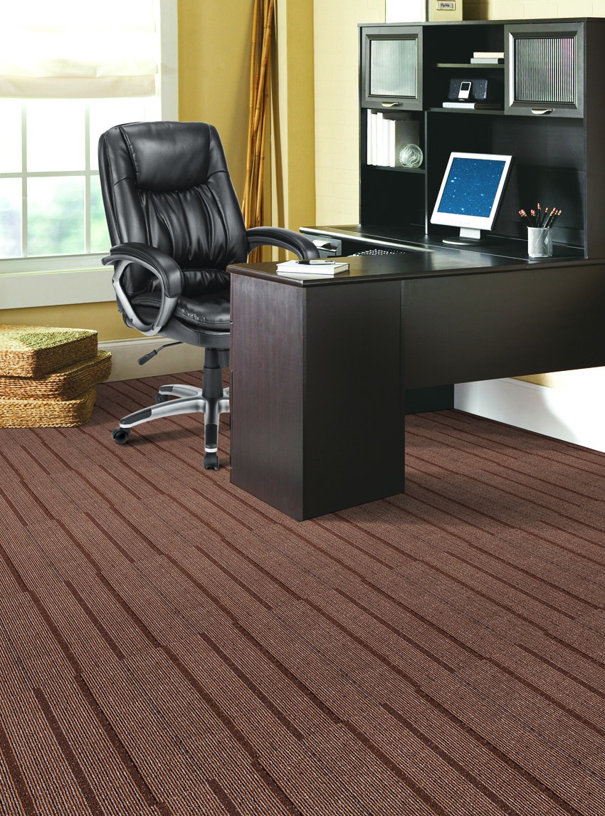 Multi level loop Nylon striped office carpet tile, nylon carpet tiles