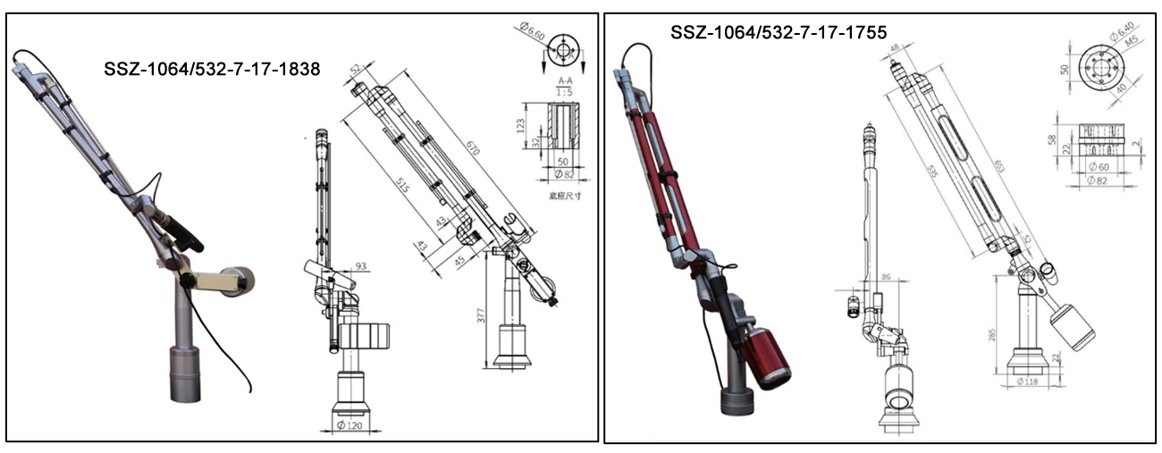 Wavelength 10.6mm Laser Articulated Arms For Beam Delivery
