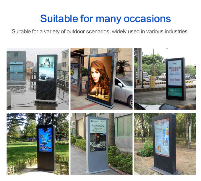 55" Floor Stand Digital Signage Kiosk Outdoor Interactive Touch 55inch Ip 65